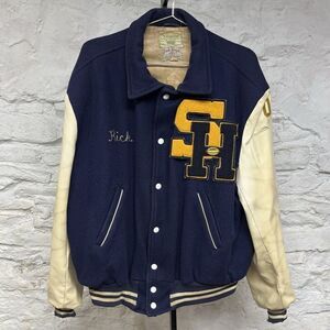 Vtg 60's Park Regal Wool Letterman Bomber Jacket Football Varsity Chain Stitched